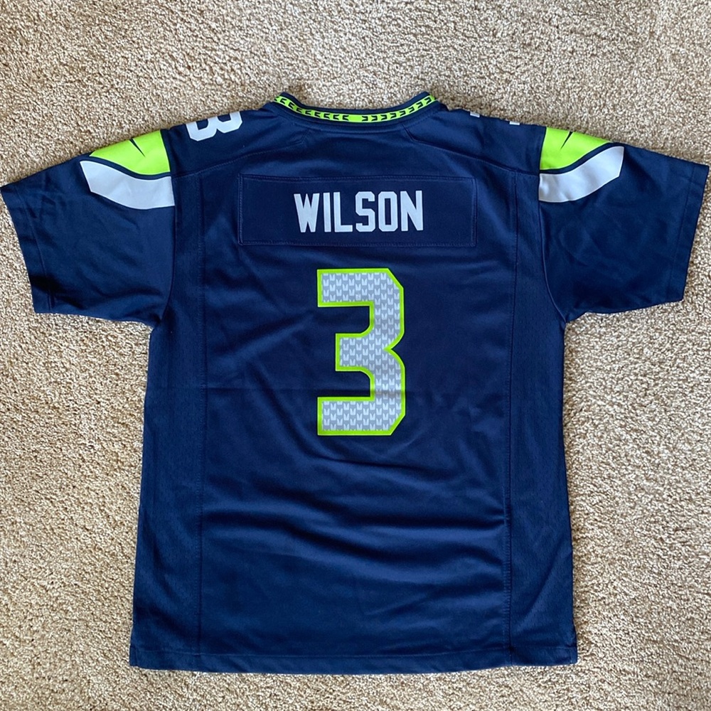 Nike Seattle Seahawks, On Field,  Russel Wilson #3 NFL Jersey, Youth XL